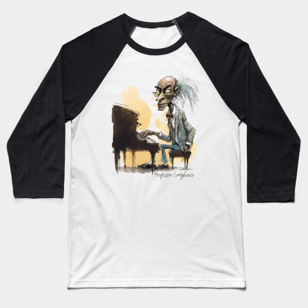 Professor Longhair ••• Baseball T-Shirt by unknown_pleasures